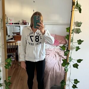 White Aeropostale zip up hoodie